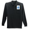 Long Sleeve Silk Touch Polo with Pocket Thumbnail